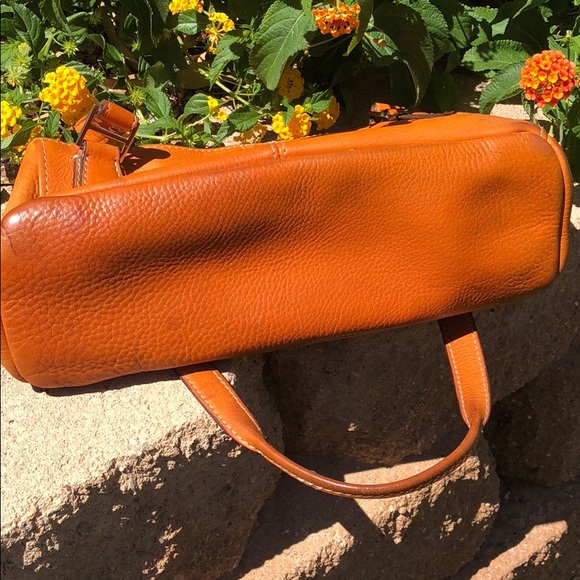FOSSIL Blackburn Leather Orange caramel HANDBAG - Picture 8 of 8